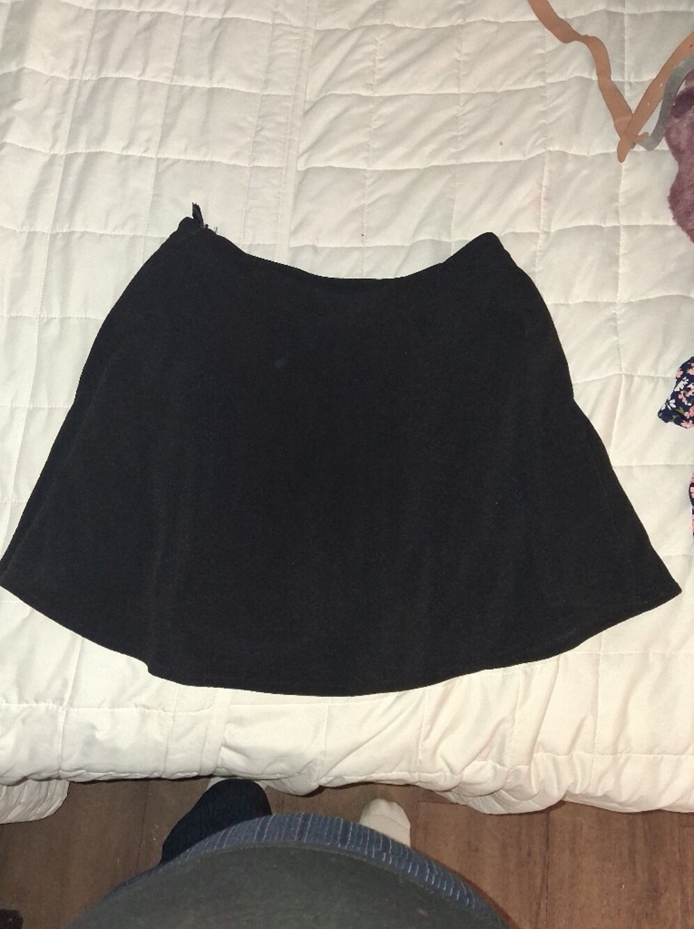 SHEIN Black Circle Skater Mini Skirt